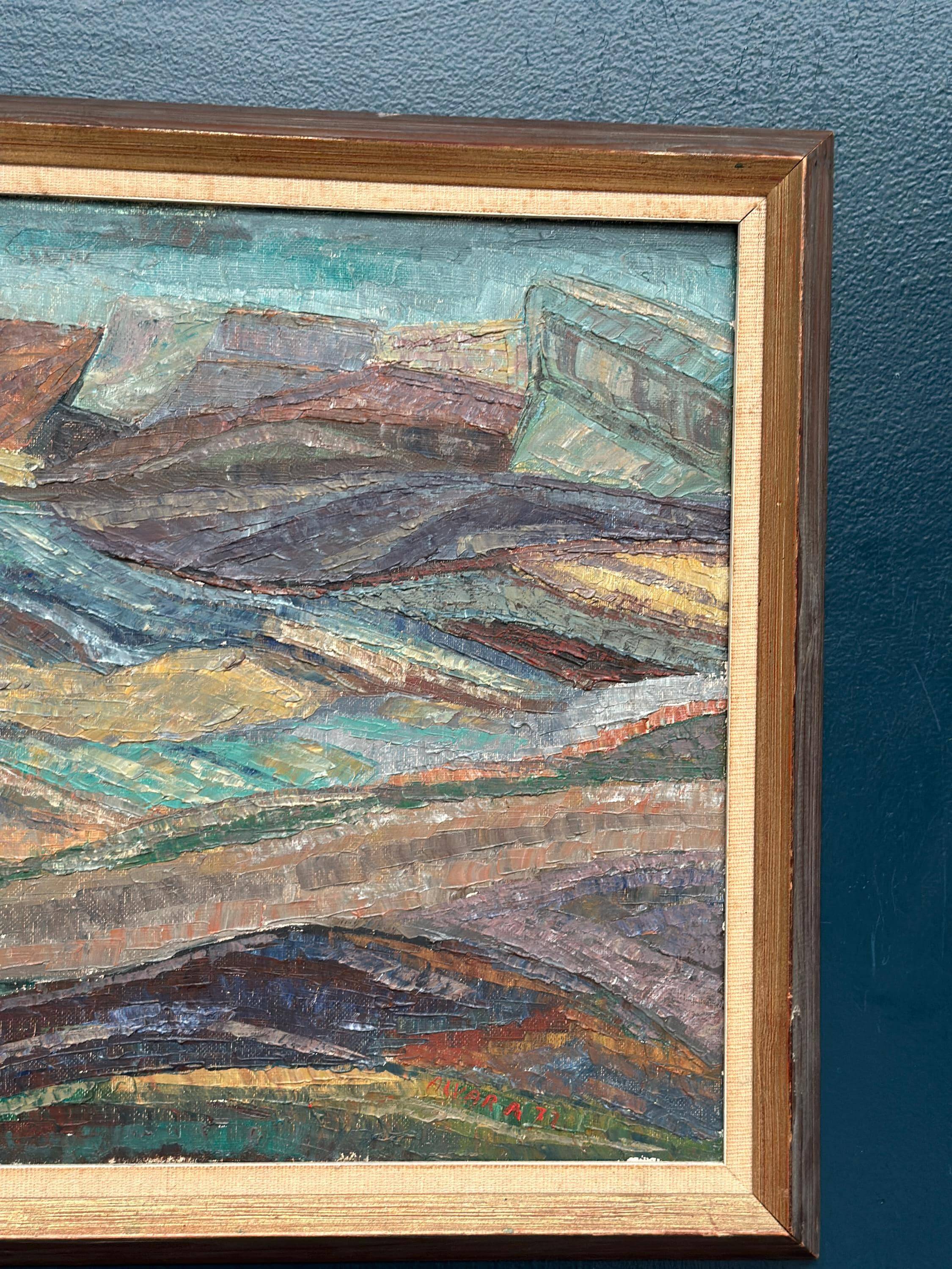 Original  Swedish Oil on Canvas – “Valleys” by Alvar Andersson – Dated 1971