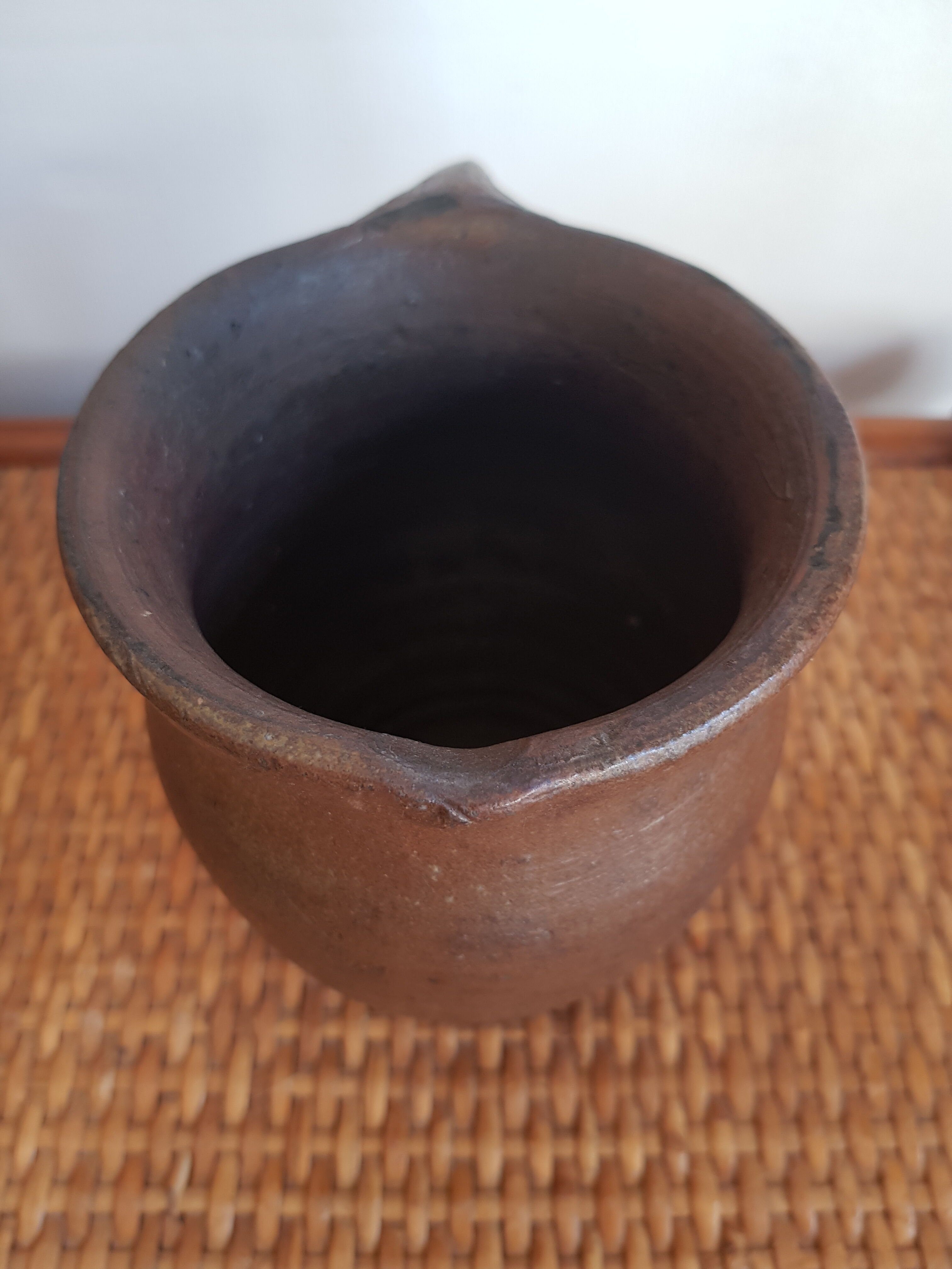 Pitcher jug in glazed sandstone France around 1900