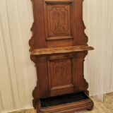 Oak cloakroom/coat rack with mirror