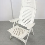 Vintage Danish Folding Armchair with 5 Positions