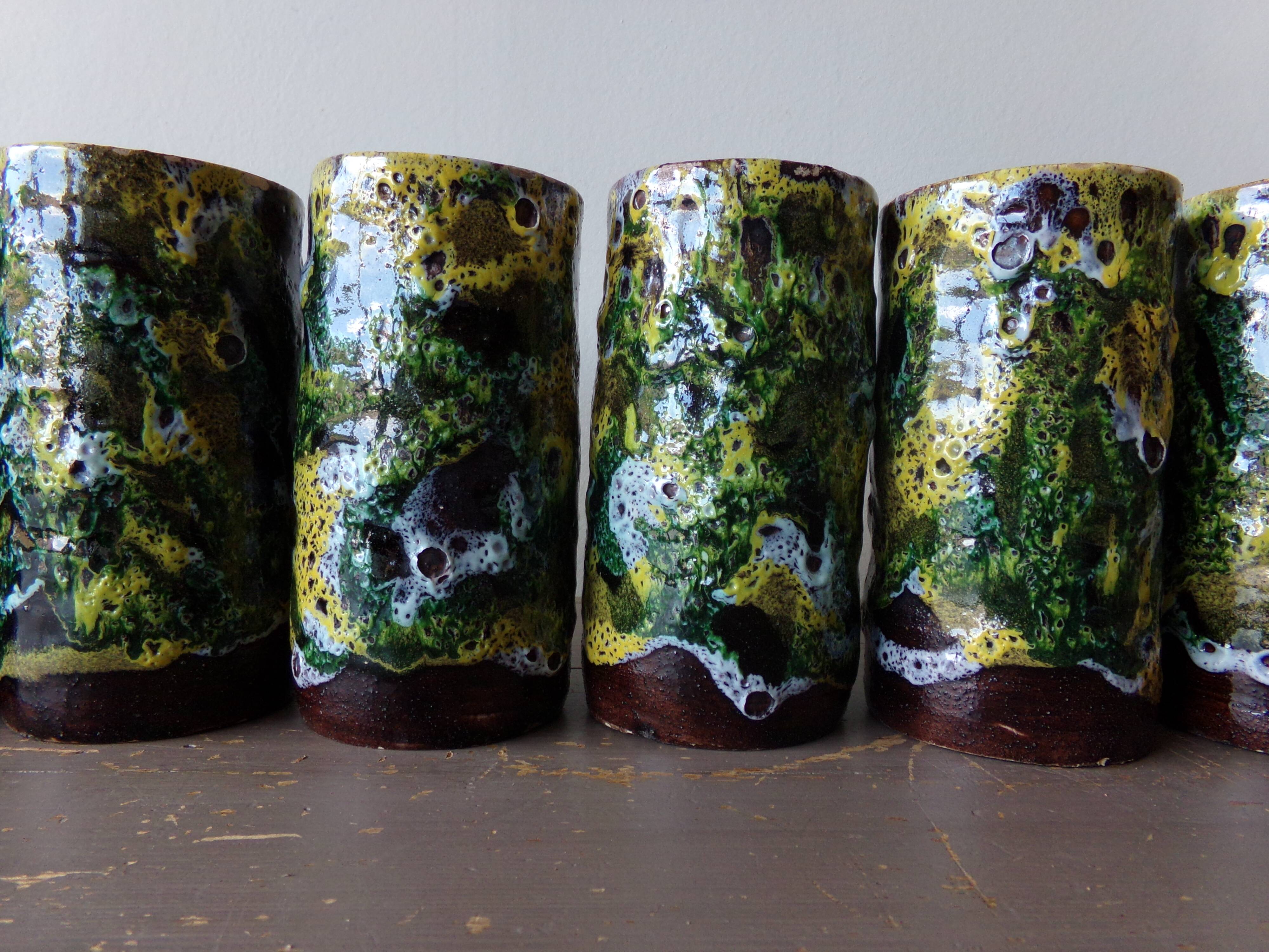 6 ceramic glasses from Toledo