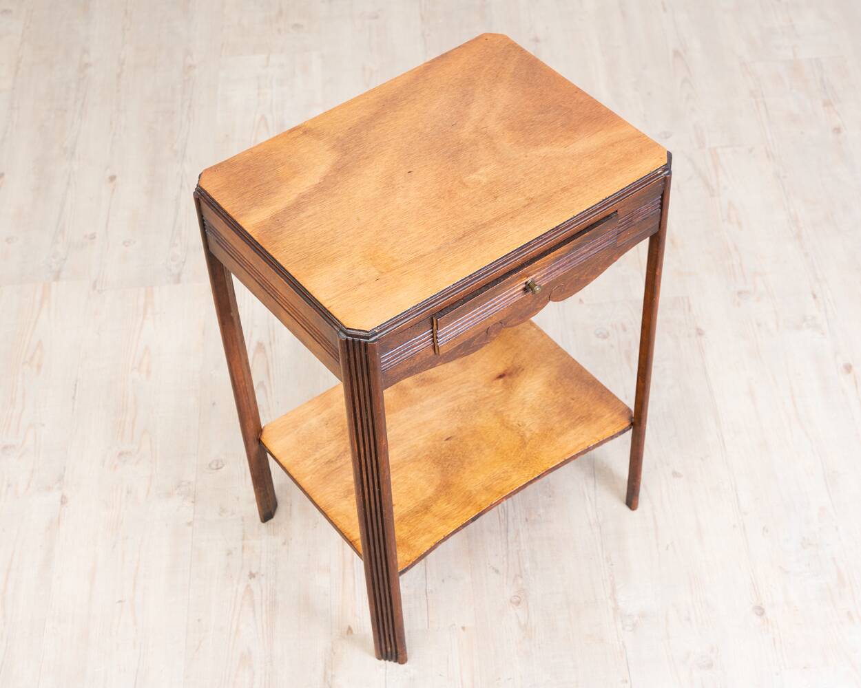 Small Art Deco chest of drawers in solid oak
