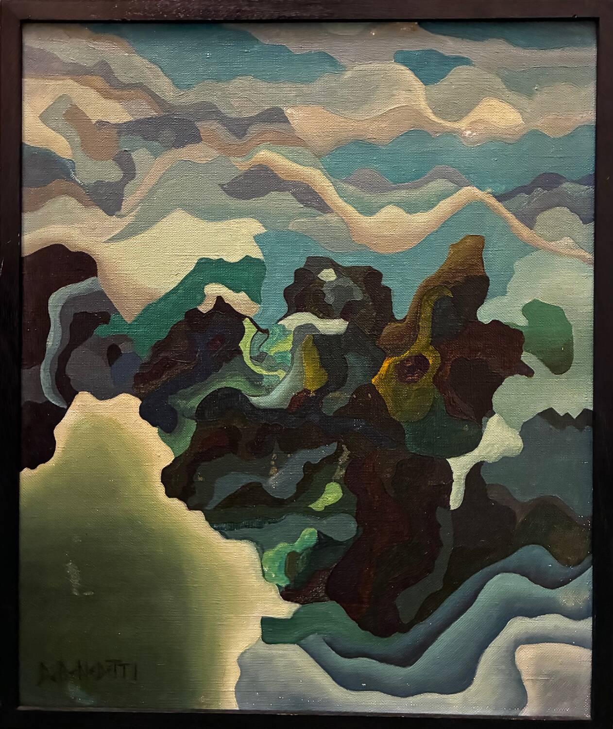 Abstract composition by Benedetti, 1970s