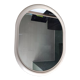 Oval mirror vintage cream plastic frame, 66x50 cm