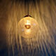 Vintage transparent cracked glass pendant, 1970s.
