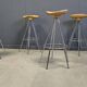 Set of Jamaica swivel bar stools by Pepe Cortès for BD Barcelona, 1990s