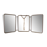 Miroir de barbier triptyque des années 30