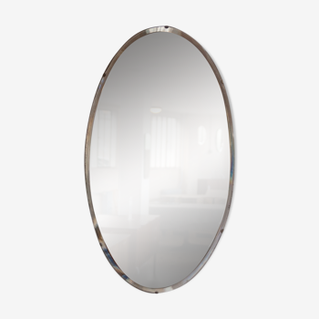 1930s oval mirror - 66x38cm