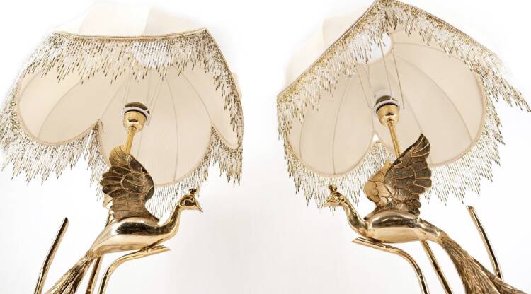RARE - Lanciotto Galeotti pair of lamps, Italy - sold by Maison Jansen