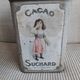 Old metal advertising box cocoa Suchard from the 30s