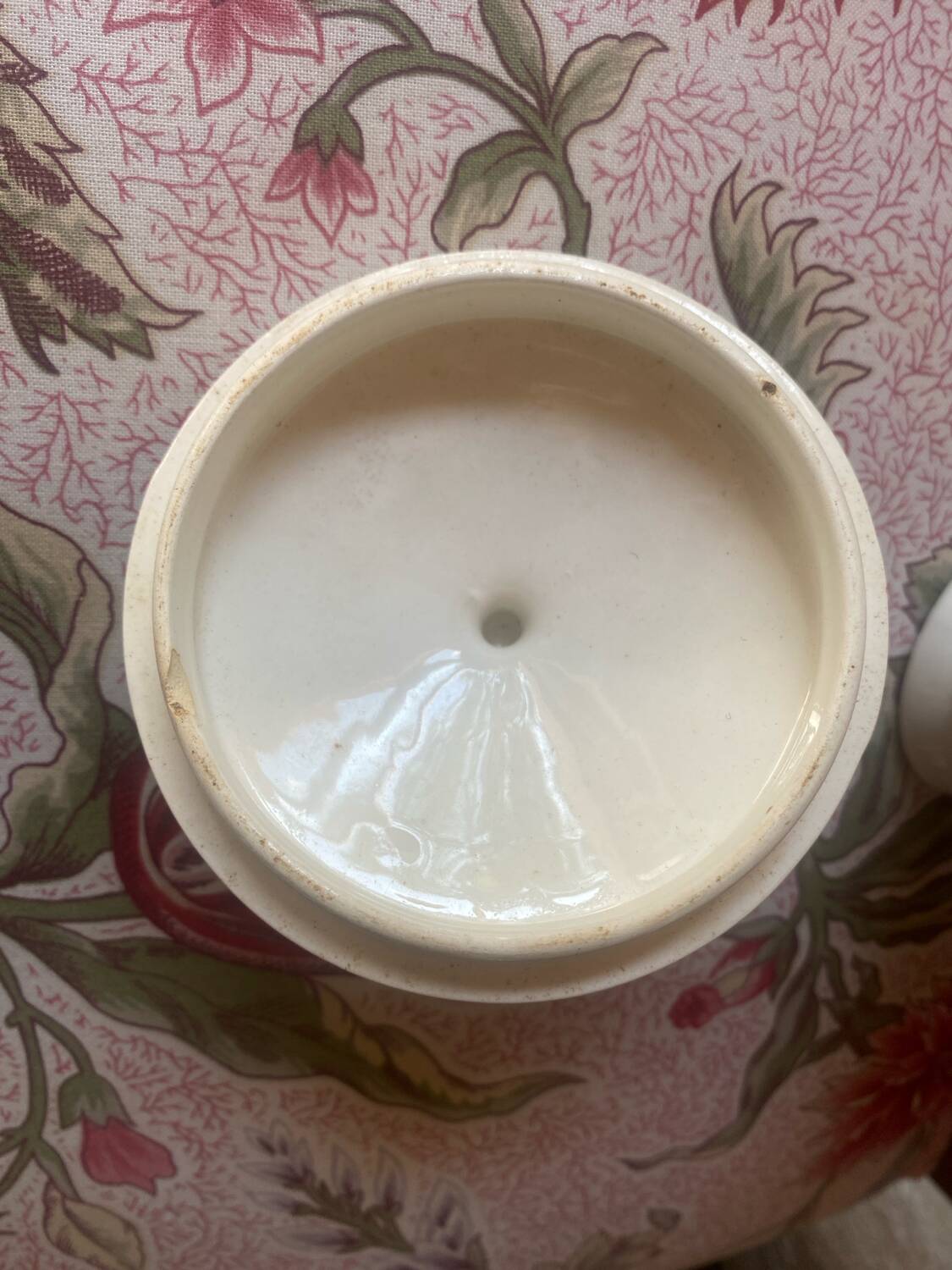 Vintage Digoin earthenware sugar bowl