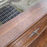 Secretary desk with slanted top and 3 drawers in Louis XV style.
