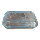 Butter dish molded glass cow