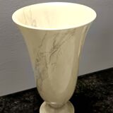 Ivory Hand-Painted Beech Console / Balustrade with a Marble Effect and Two