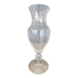 Engraved glass vase