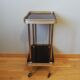 Vintage 60s wheeled service in brass and formica