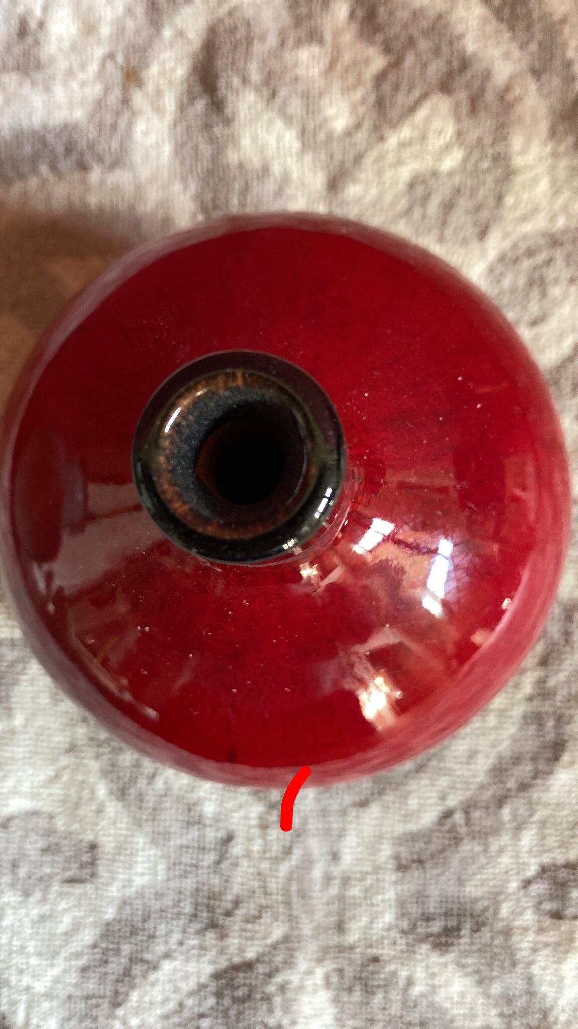 Vintage ceramic small neck ball vase