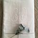 Monogrammed métis cotton sheet S D