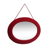 Velvet oval mirror - 59x45cm