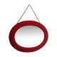 Velvet oval mirror - 59x45cm