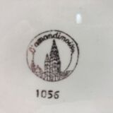 6 hollow plates stamped "l'amandinoise"