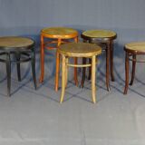 5 bistro stools with caned seats, Thonet, Baumann, 1890 to 1930
