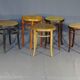 5 tabourets bistrot assise cannée, Thonet , Baumann ,1890 à 1930
