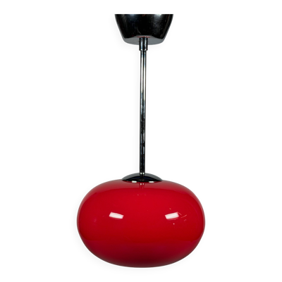 1960s 1970s Pendant Light Glass Ceiling Lamp Space Age Design
