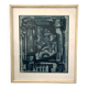 Vintage abstract engraving signed R. Masuda – Japan, 1960s–70s