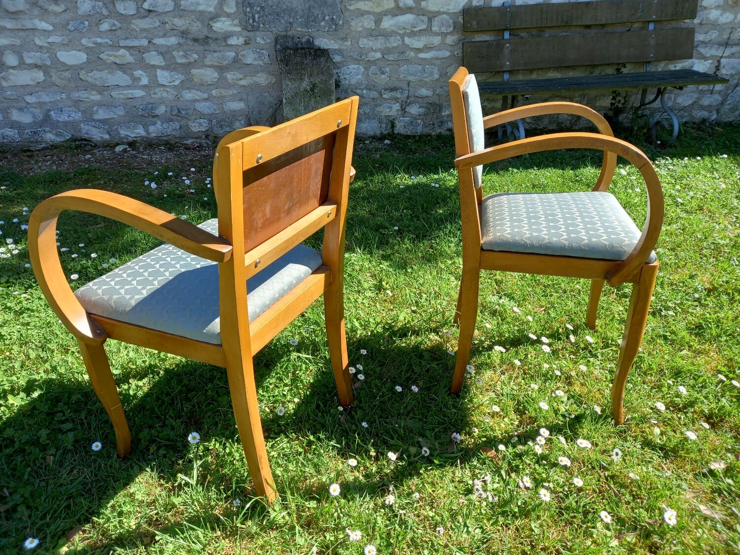 Pair of bridge armchairs