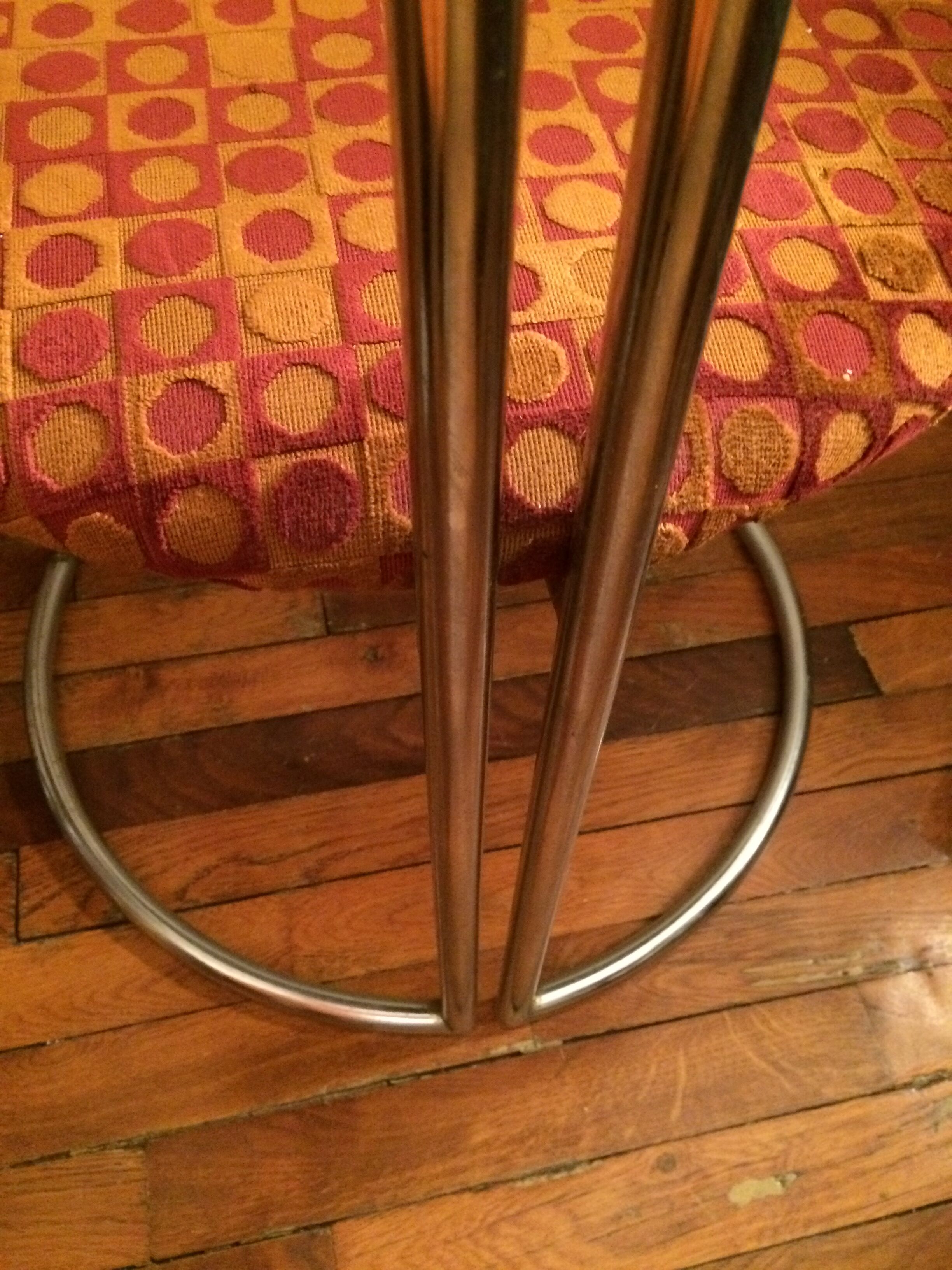 Lot of 2 chairs chrome tube from the 70s