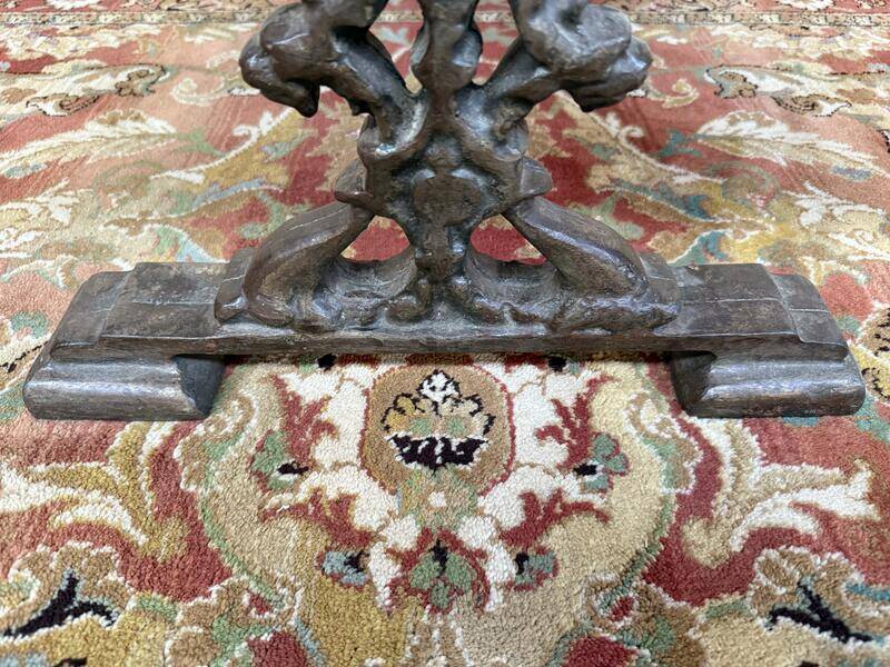 Table basse pieds fonte et plateau bois parquet