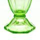 Art Deco vase, pressed uranium glass, Huta Zawiercie, Poland, 1930s