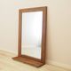 Danish mahogany mirror with shelf, 1970s