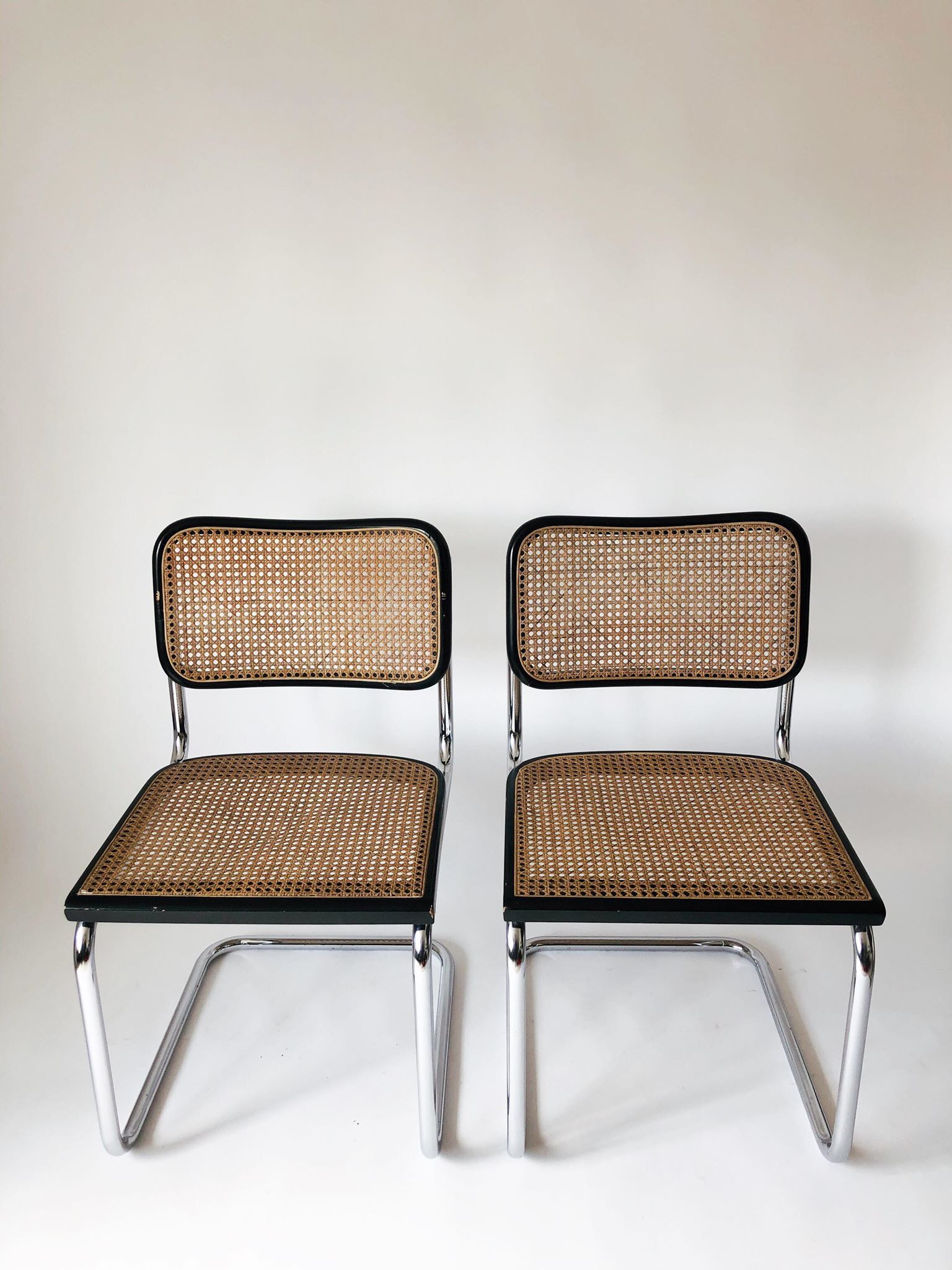 Pair chairs Cesca B32 by Marcel Breuer