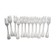 Sfam model Filet, 12 long cake forks, 16 cm, in silver-plated metal.