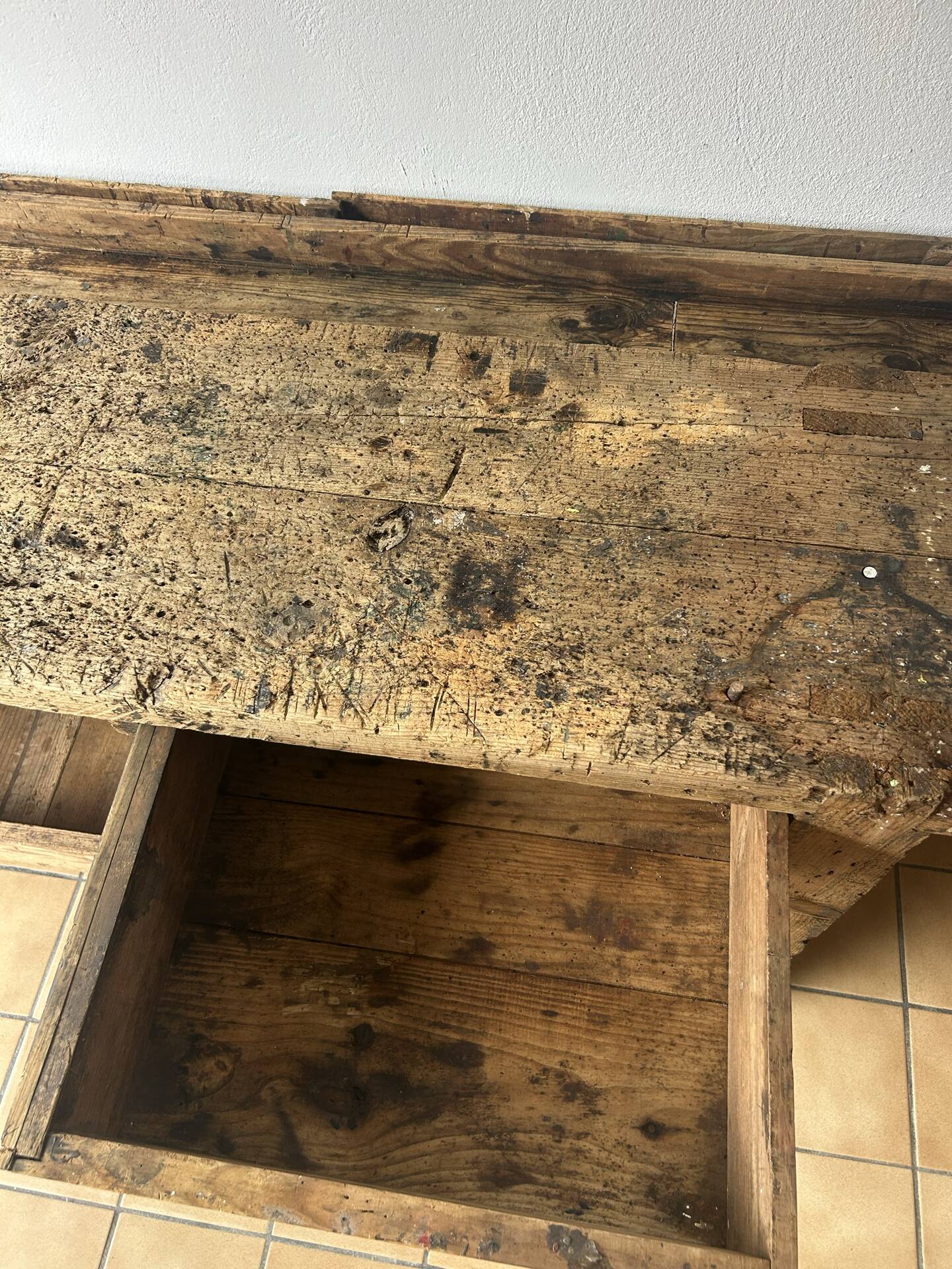 Old carpenter's workbench