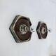 Set of 8 brown ceramic wall lamps, 1970s