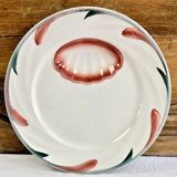 Set of 6 old Digoin Sarreguemines asparagus slushie plates