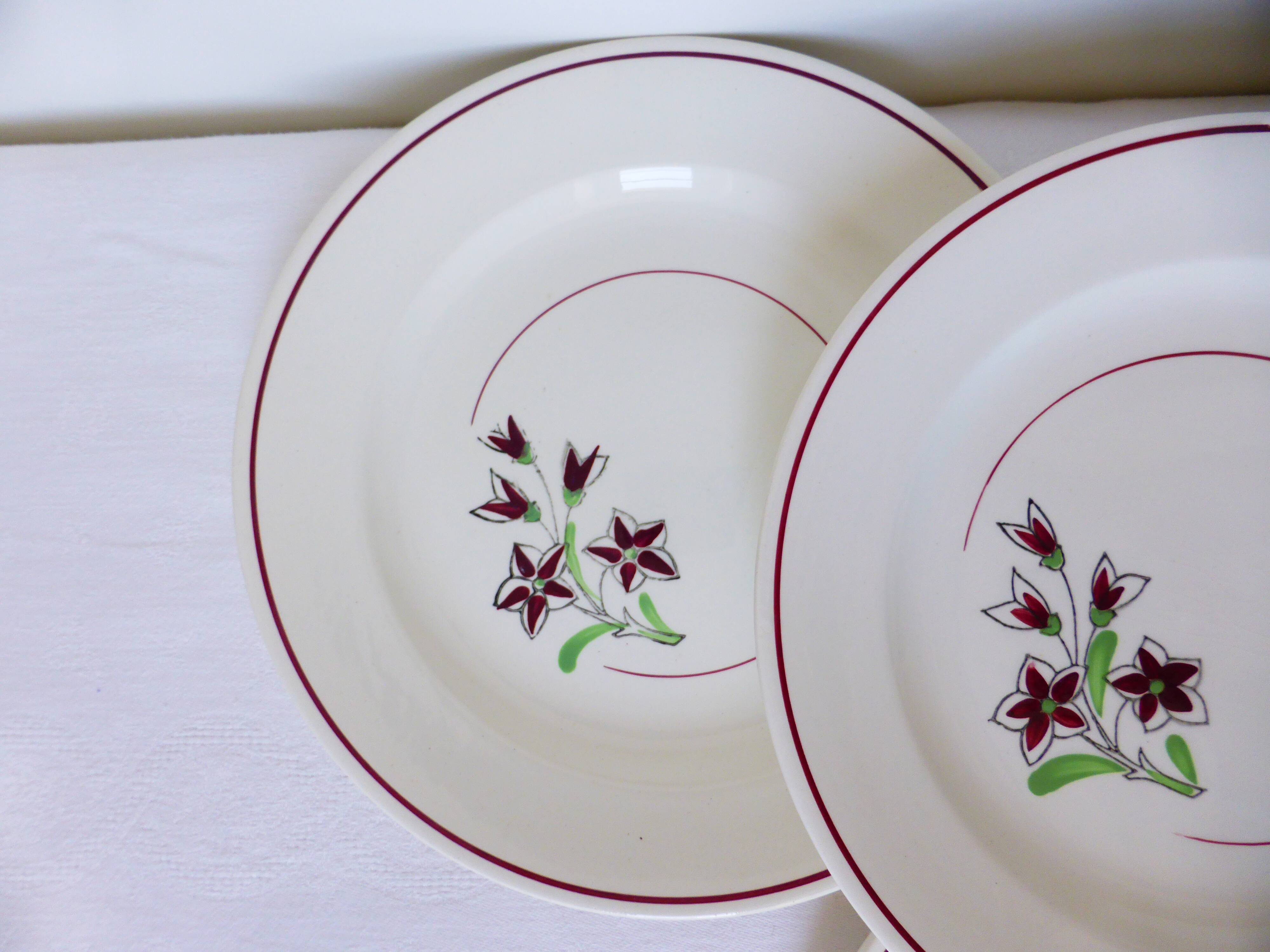 4 vintage flat plates from the Salins factory 210638