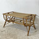 Vintage rattan coffee table 60's
