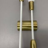 Rare Minimalist 37cm Brass Stilnovo Style Theatre Wall Light Sconce, Italy 1950s