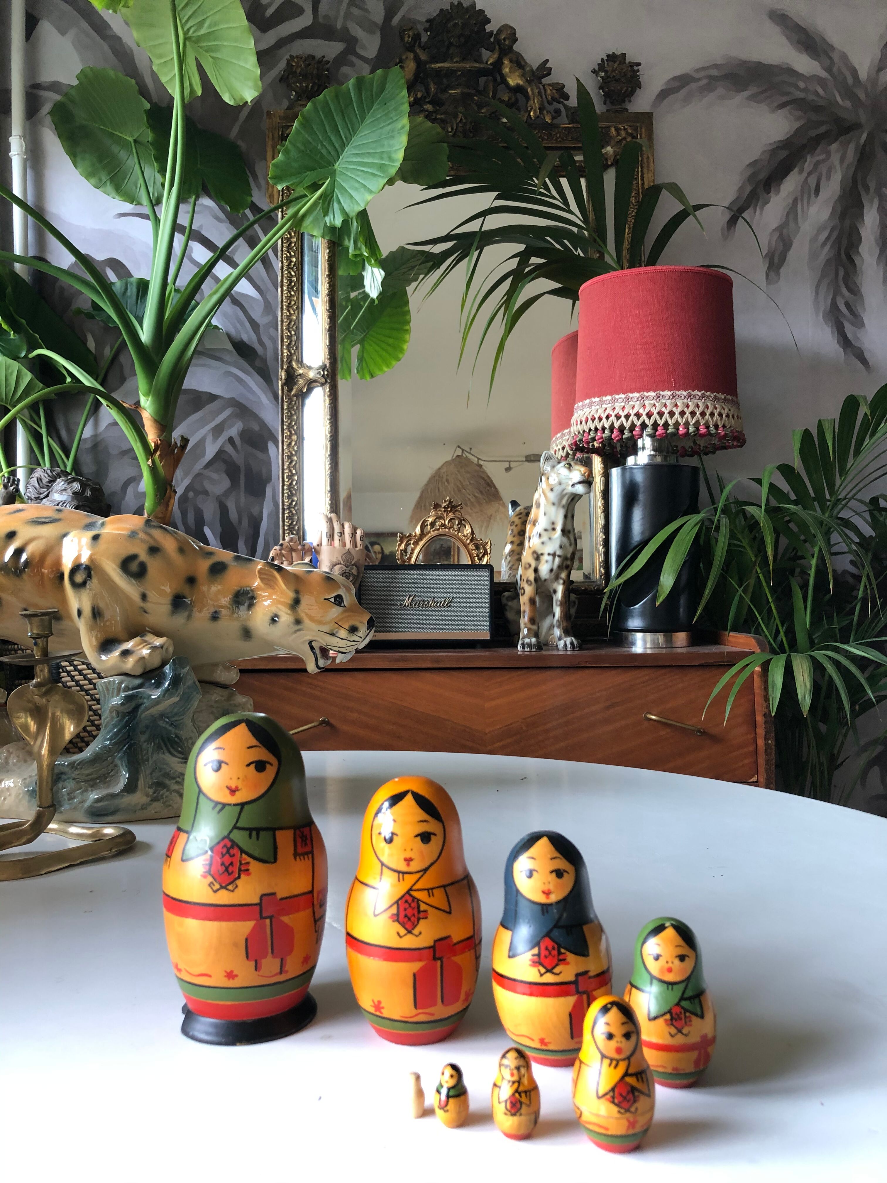 Set of 8 vintage matryoshkas