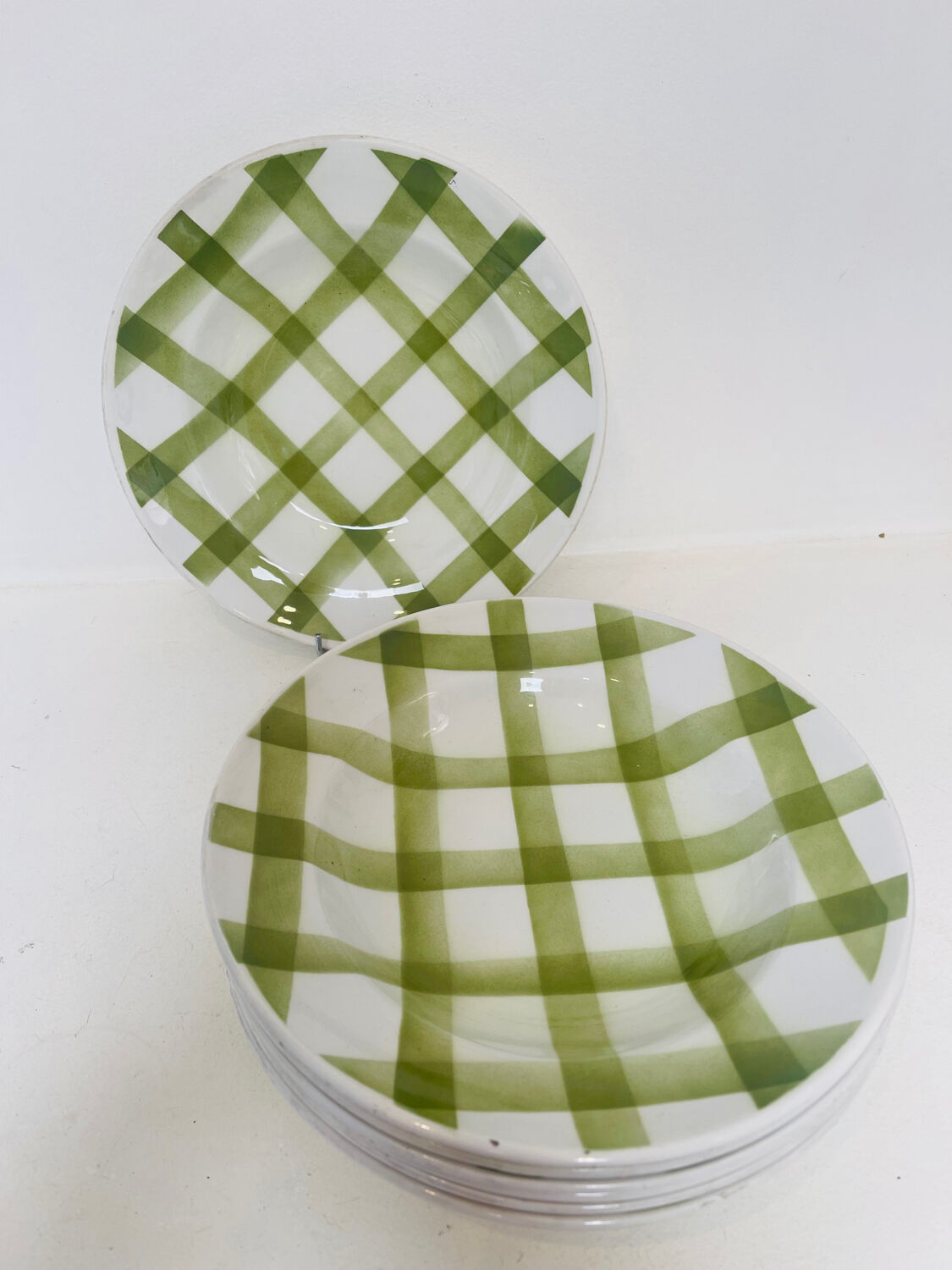 Lot de 7 assiettes creuses Moulin des Loups Orchies
