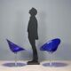 Kartell Eros chairs designed by Philippe Starck, aluminium, Italy, 1990s.