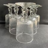 6 grands verres en cristal taillé XIXème