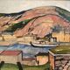 Vintage Oil Painting Landscape Fortification by Carsten Hvistendahl 1931