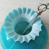 Blue opaline chandelier