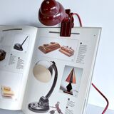 NOS red bakelite accent art deco lamp
