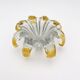 Murano Bowl Archimede Seguso Bullicante Crystal & Fritté Gold 1950